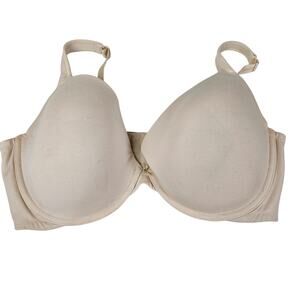 Cacique Cotton Underwire Plunge Bra 46DDD Nude Beige‎